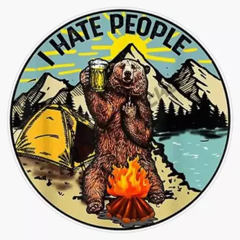 Креативная наклейка s Love для кемпинга I Hate People в стиле ретро, забавная наклейка на палатку для кемпинга, автомобильная Наклейка на окно ноутбука, 4x внедорожник, бампер