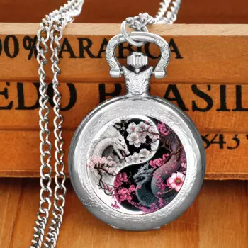 Креативные модные черные кварцевые карманные часы с драконом, ожерелье, браслет, ожерелье, арабские цифры, циферблат, часы для мужчин и девочек