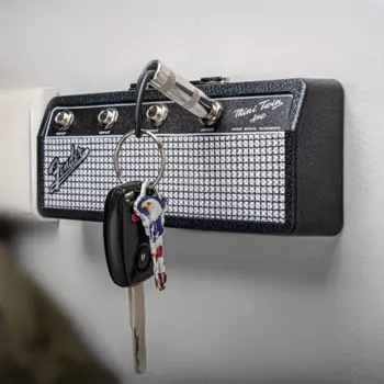 Креативный Футляр для ключей, держатель для ключей с 4 вилками, настенный пластиковый держатель для ключей в форме радио, органайзер для ключей для спальни, прихожей,