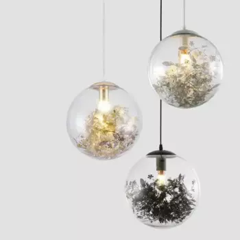 Креативный подвесной светильник E27 в скандинавском стиле для спальни, современный роскошный стеклянный светсветильник с одной головкой для ресторана