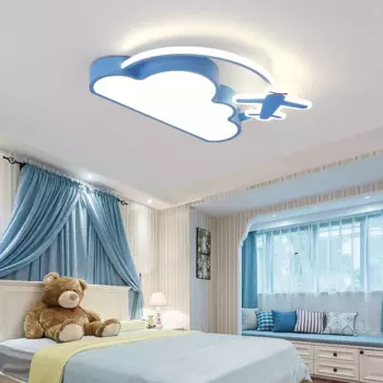Креативный потолочный светильник в виде мультяшного самолета s для детской спальни, потолочный светильник в виде облака, декоративный светодиодный потолочный светильник для мальчика