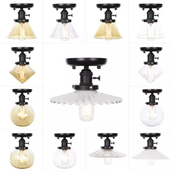 Креативный светильник в американском коридоре для ресторана, кафе, спальни, гостиной, индивидуальный декоративный стеклянный потолочный светильник, светодиодный, E27, 220 В