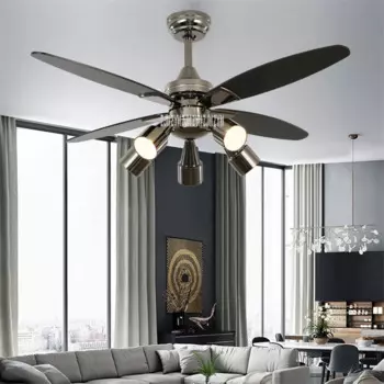 Креативный светодиодный потолочный вентилятор 42SW-3004, 48 дюймов, светильник ционное управление/настенный светодиодный подвесной вентилятор светильник емым углом наклона лампы, 220 В