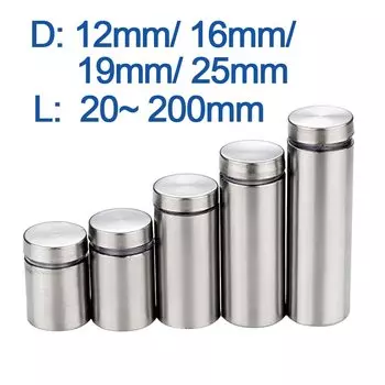 Крепежные детали для стекла AZKD, 4/6 шт., 12 мм, нержавеющая сталь