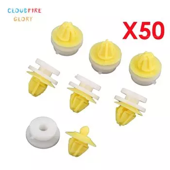Крепежные зажимы для автомобиля Renault Clio Megane scenicggl, 7703077250, 50 шт., внутренняя отделка приборной панели, зажимы для дверных карт, номер детали