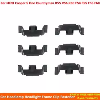 Крепление на раму фары автомобиля, клипса для автомобильных фар MINI Cooper S, One Country Man R55, R56, R60, F54, F55, F56, F60, аксессуары