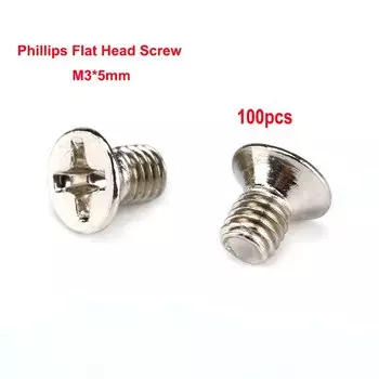 Винт крестообразный плоский М3*5 мм/м3*16 мм, 100 шт.