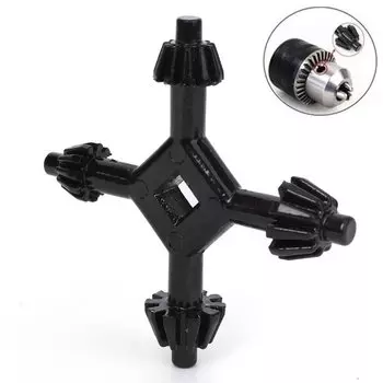 Ключ для сверлильного патрона 4 в 1, универсальный 4-сторонний крестообразный треугольный ключ для большинства дрелей/электроинструментов