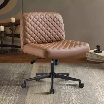 Крестовое офисное кресло Criss, современное офисное кресло из ткани без подлокотников с колесами, компьютерное кресло-качалка с широким сидением на 120 °