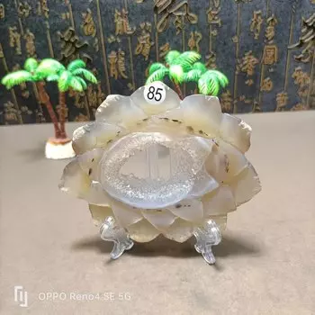 Кристалл агата жеода с основанием, гanyi