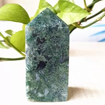 Кристалл мох агат башня EBET