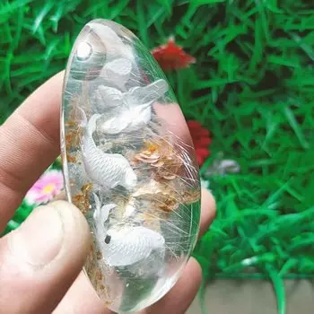 Кристалльная рыбка из кварца