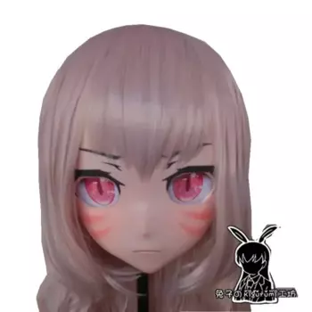 (Кролик 63) Crossdressing Girl BJD кукла маска Final Fantasy XIV мультфильм Япония аниме реалистичный силикон FF14 Miqote косплей