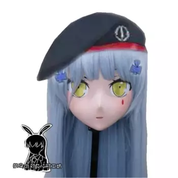 (Кролик 81) Смола Крест Одевание Красивая Девушка Голова BJD Кукла Косплей Маска Японского Аниме Кигуруми Маска Косплей с Backshell