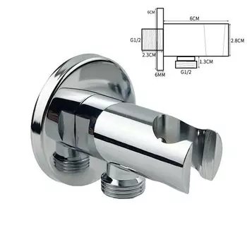 Кронштейн для душевой лейки, крепление на стену в ванную комнату, из твердой меди, квадратная хромированная ручная вешалка, аксессуары для крана