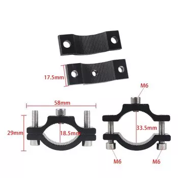 Кронштейн для мотоцикла, крепление на руль, фиксированный зажим, винт, держатель переднего фонаря из алюминиевого сплава, 2 шт