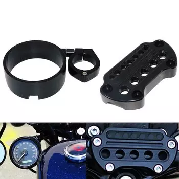 Кронштейн для спидометра мотоцикла, боковое Крепление, крышка для перемещения, верхние зажимы на руль для Harley Sportster 883 1200 XL 1995-up