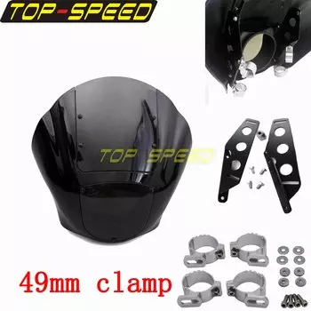 Кронштейн для вилки и ветрового стекла для Harley Dyna Chopper Cafe Racer Street Bob Low Rider Sportster