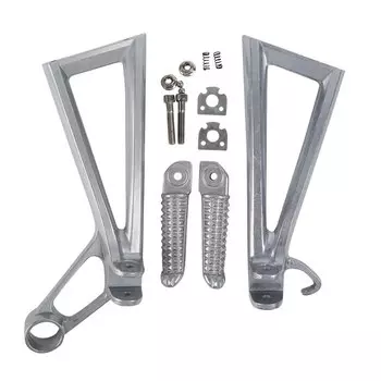 Кронштейн подножки заднего пассажира для мотоцикла Yamaha YZF R6 2003-2005 YZF R6S 2006-2009 2007 2008, серебристый/черный/матовый черный