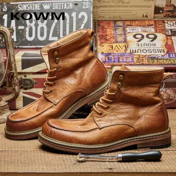 Кроссовки мужские прогулочные из коровьей кожи