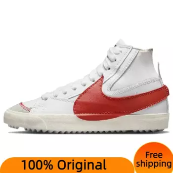 Кроссовки Nike Blazer Mid 77 Jumbo, белые, оранжевые