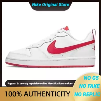 Кроссовки Nike Court Borough Low 2 White Red GS BQ5448-103