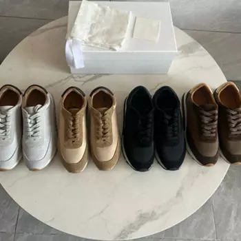 Кроссовки женские в скандинавском стиле, с замшевой вставкой