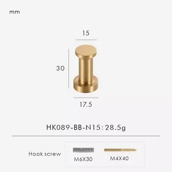 Крючки для халатов Nurlin из латуни