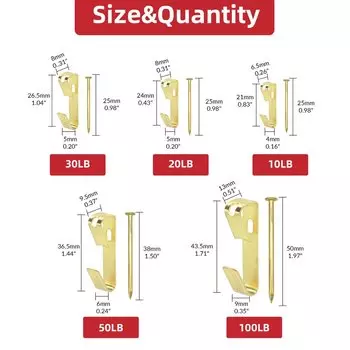 Крючки для картин AIMUNOK 10-100lbs