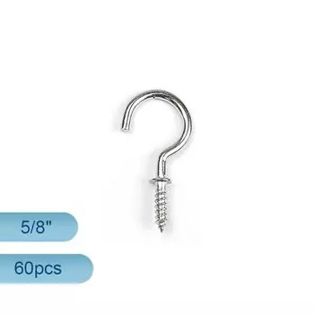 HOWSHENG Потолочный крючок для чашки, винт с проушиной, ввинчивающий крючок 1/2 "-2", никелированные саморезы, крючки для фоторамки