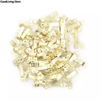 Крючки для зеркальной рамы, золотистые, черные, пилообразные, 40 х 7 мм, 100 шт./лот