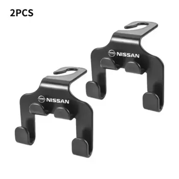 Крючки с двойной головкой, вешалка для подголовника заднего сиденья автомобиля, крючок для Nissan Qashqai J11 J10 X-Trail Micra Juke Tiida Leaf 2008, аксессуары