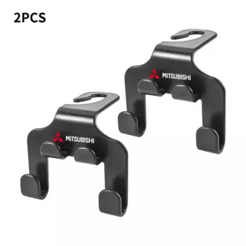 Крючки с двойной головкой, вешалка для подголовника заднего сиденья автомобиля, крючок для логотипа Mitsubishi ASX Outlander Lancer Pajero Eclipse Galant Mirage