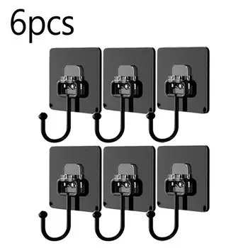 Крючки самоклеящиеся черные 12 шт.