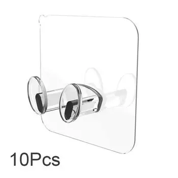 Крючки самоклеящиеся PGY прозрачные 6 см