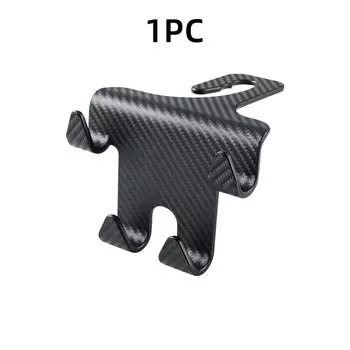 Крючок для подголовника автомобильного сиденья, держатель для мобильного телефона из углеродного волокна, универсальный держатель для автомобиля, сумка, кошелек, пальто, аксессуары для салона автомобиля