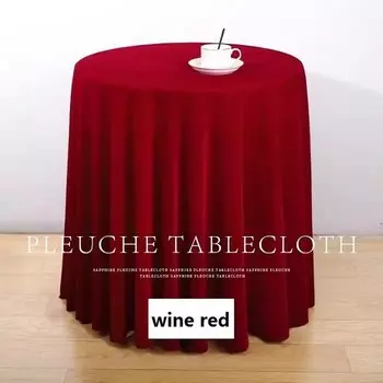 Круглая бархатная скатерть 100-200 см