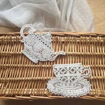 Круглая хлопковая салфетка белая