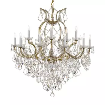 Круглая Люстра в стиле ретро, зеркальная люстра с прозрачным кристаллом, Золотая роскошная люстра с интерьером Maria Theresa для гостиной