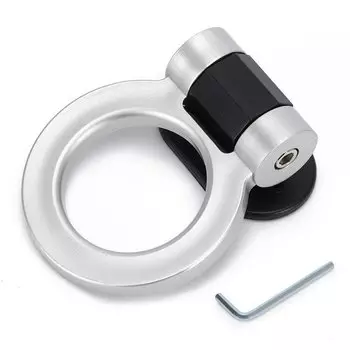 Круглая наклейка на бампер, украшение, универсальная имитация триммера, комплект фаркопа, буксировочный ремень, буксирные веревки, модификация из АБС-пластика, украшение