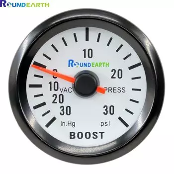 Круглая турбина Earth, 52 мм, Черная оболочка, синяя, автомобильная турбина давления, Вакуумный датчик давления, пресс-измеритель-30 ~ 30 фунтов на кв. дюйм