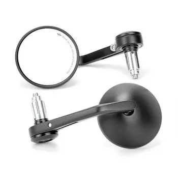Круглое зеркало на руль мотоцикла, 22 мм, из алюминиевого сплава, универсальное зеркало для Honda CBR650R Royal Enfield, гималайский метеорит 350