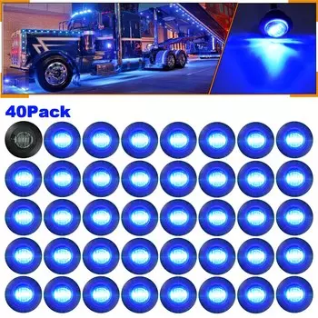 Круглые боковые габаритные огни, 12 В постоянного тока, габаритные огни, задние передние и задние сигнальные индикаторы, световые индикаторы, водонепроницаемые для грузовиков, прицепов, автобусов, лодок