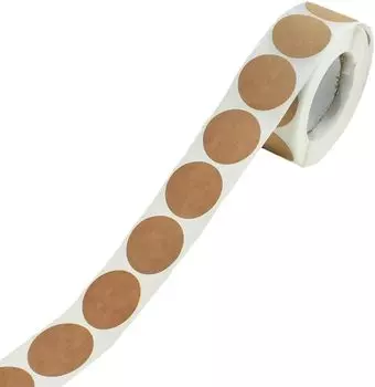 Круглые бумажные наклейки XRHYY коричневого цвета