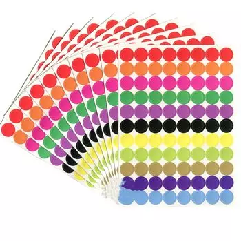 Круглые цветные наклейки Pelsone 10 шт