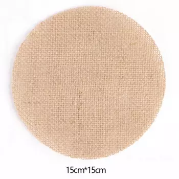 Круглые квадратные салфетки из джута и льна