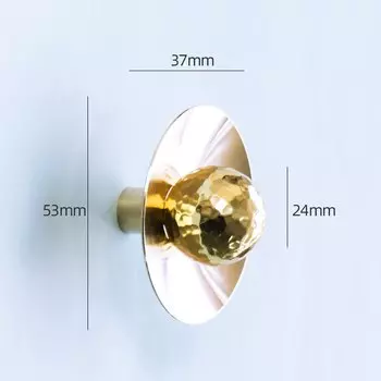 Латунные ручки для шкафов с кристаллами Smernit