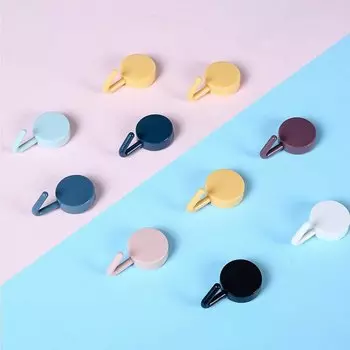 Круглые самоклеящиеся настенные крючки 10 шт.