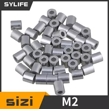 Круглый Алюминиевый зажим для проволочного троса 2 мм, 50 шт.