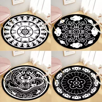 Круглый дверной коврик для гостиной, нескользящий коврик для спальни, ванной